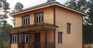 Двухэтажный дом из бруса в Лиски от Строй-Лск - строительство от 133809 руб.