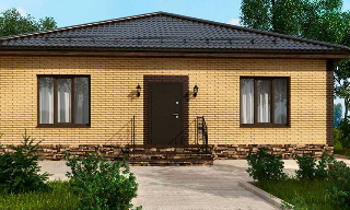 Проекты одноэтажных домов из кирпича | Строй-Лск - Лиски от 3603 рублей