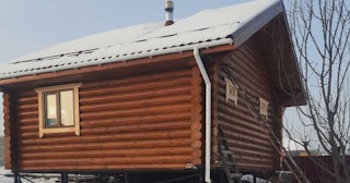 Баня из оцилиндрованного бревна под ключ в Лиски - от 133809 рублей